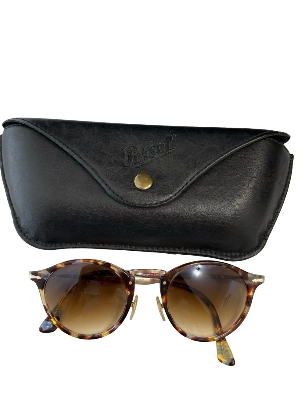 Persol Men's Calligrapher Edition PO3166S PO/3166/S Round Sunglasses